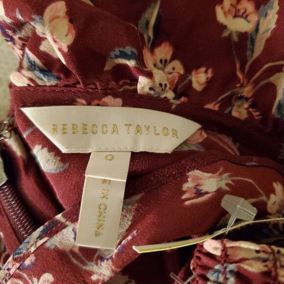 Rebecca Taylor Tilda Floral Silk Ruffle Dress - Picture 12 of 14